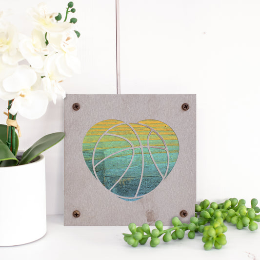 Basketball Wall Decor, Sports Gifts, Hearts