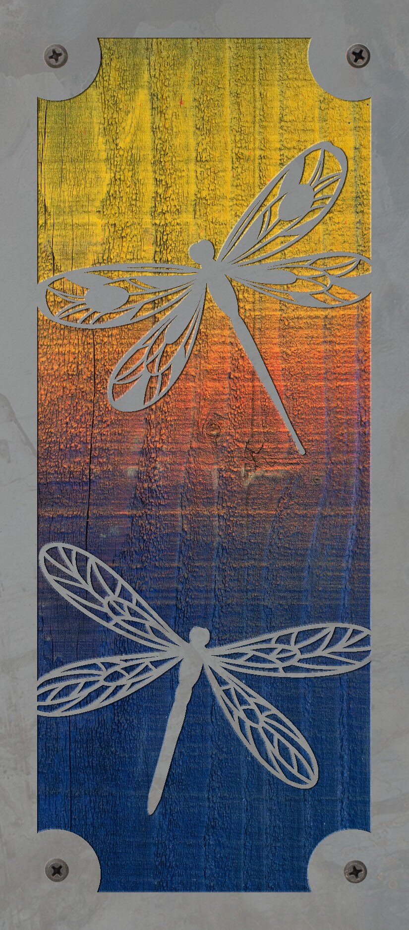 Dragonfly Metal Wall Art on Reclaimed Wood, Fairycore Decor, Dragonfly Gift