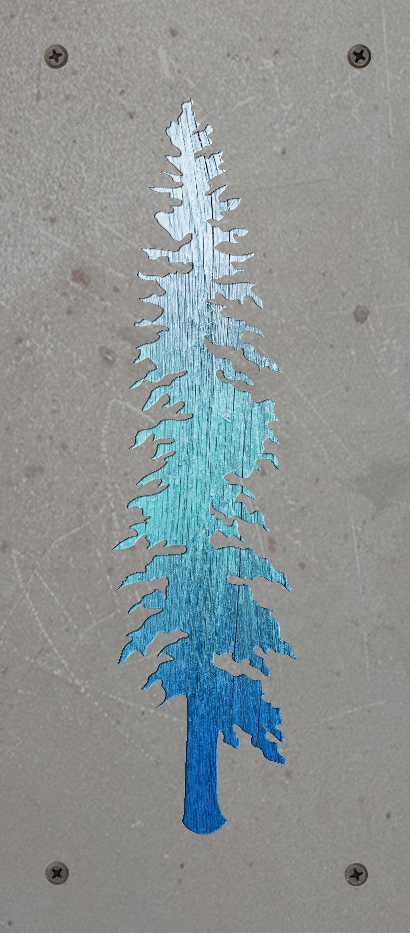 Tamarack Tree Metal Wall Art on Reclaimed Wood, Larch Tree Decor, Montana Gift, 12.5 Inch Tall Steel Sign, Forest Decor, Housewarming Gift