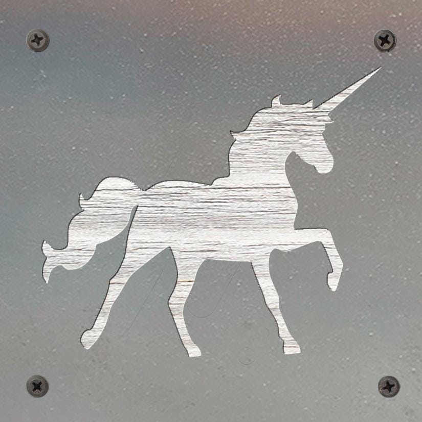 Unicorn Metal Wall Art on Reclaimed Wood, Girls Room Decor, Unicorn Gift