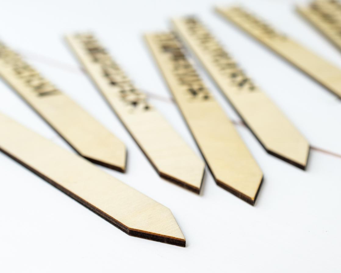 Personalized Wood Plant Markers: Eco-Friendly Garden Stakes