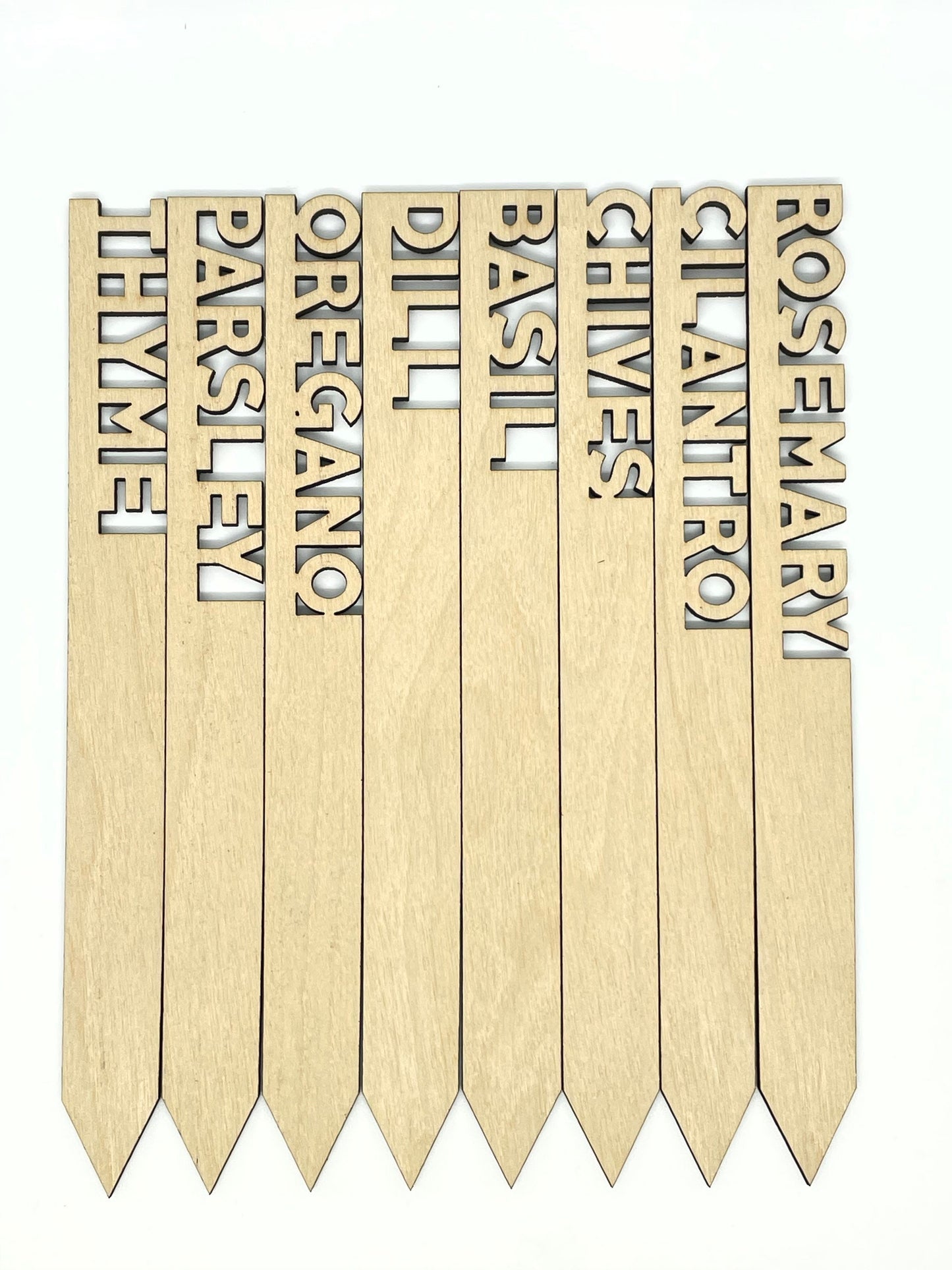 Herb Marker Set of 8 Eco Friendly Garden Christmas Gift Sustainable Gifts Stocking Stuffer Small Gifts