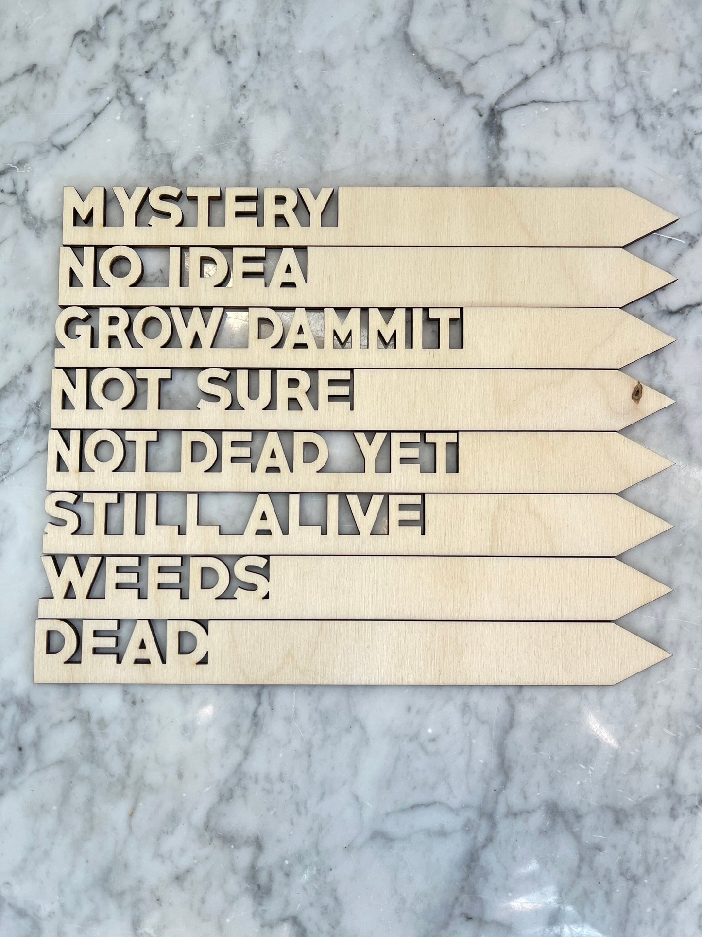 Funny Herb, Christmas Gift, Flower or Garden Marker Set of 8 Eco Friendly Set, Sustainable Gifts, Stocking Stuffer
