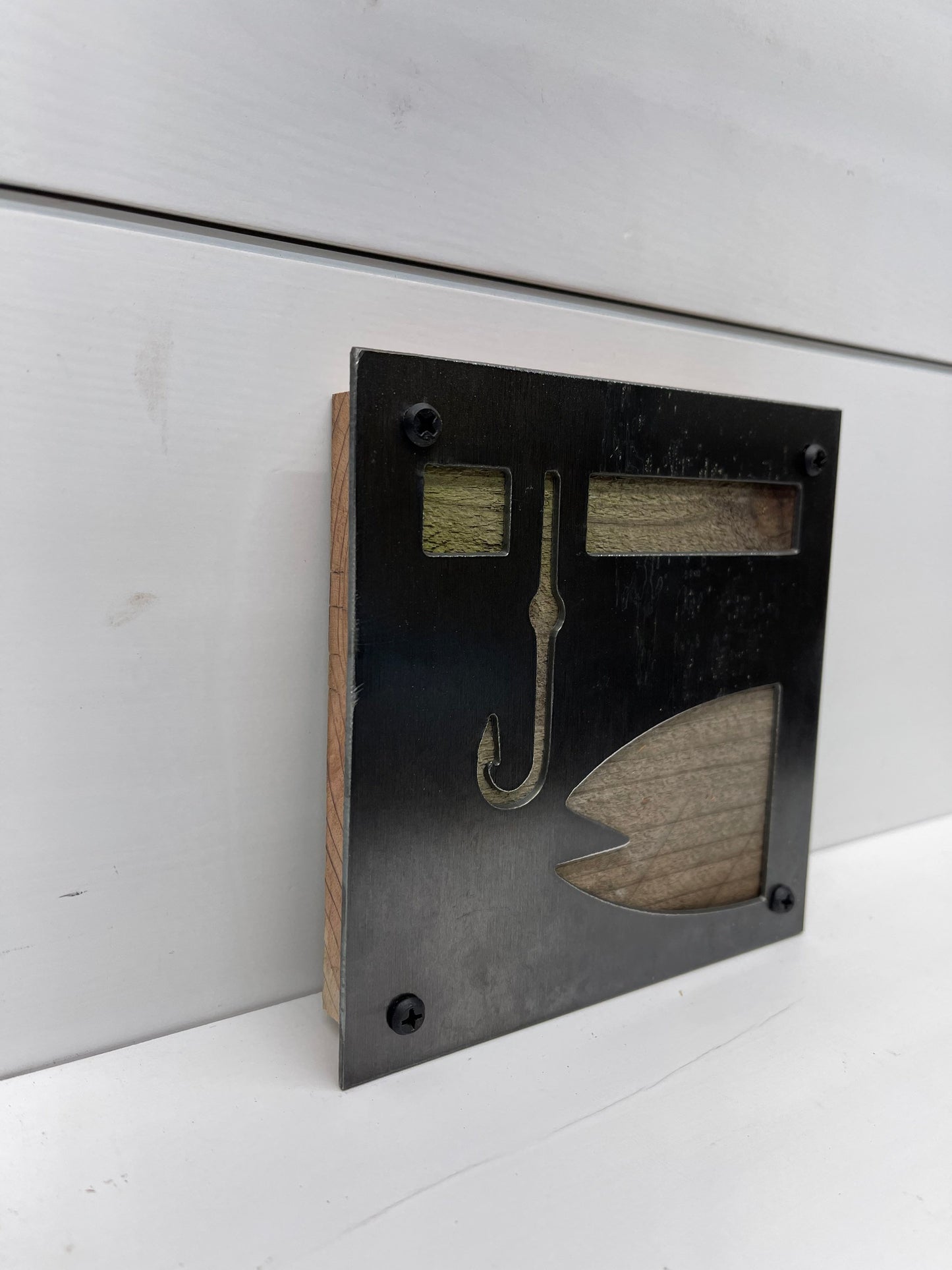Fishing Access Rustic Metal and Barn Wood Home Decor, Sustainable Gifts