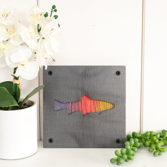 Small Fish Wood and Metal Home Decor, Rustic Cabin Decor, Fishing