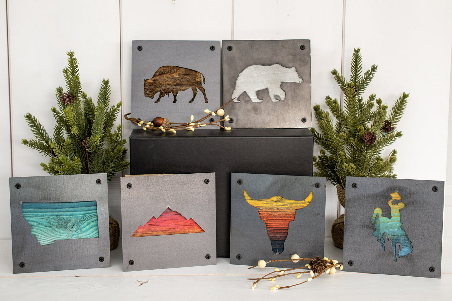Honey Bee Metal and Wood Home Decor, Small Sustainable Gift