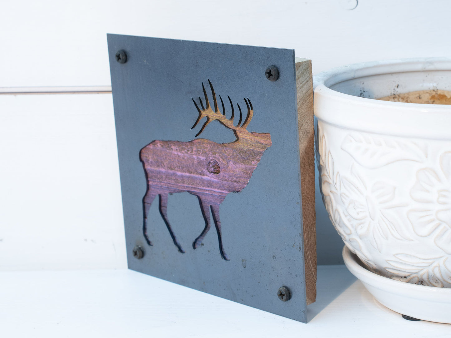 Elk Metal Art, Metal Art Wall Decor, Elk Sign