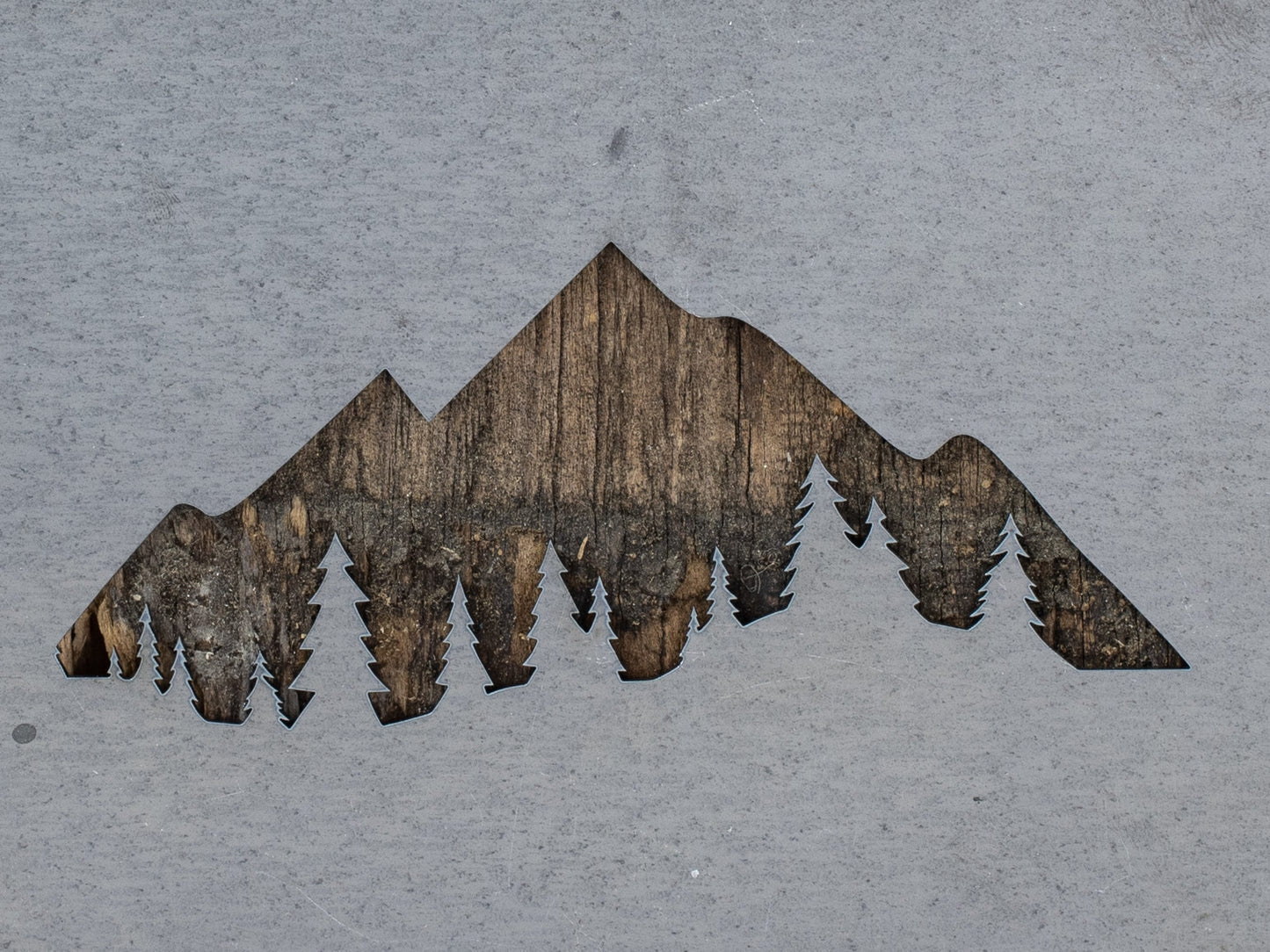 Mountains and Tree Wall Decor, Mountain Metal Art