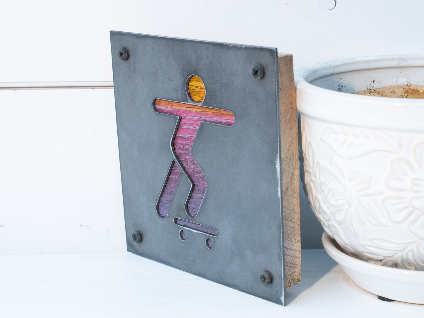 Skate Boarder Metal Art, Skater Art