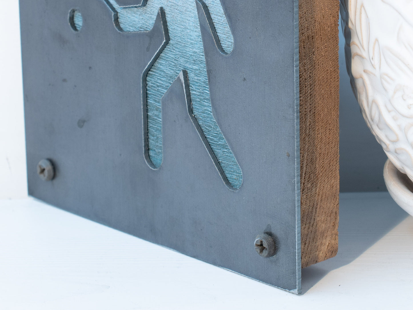 Tennis Player Metal Sign
