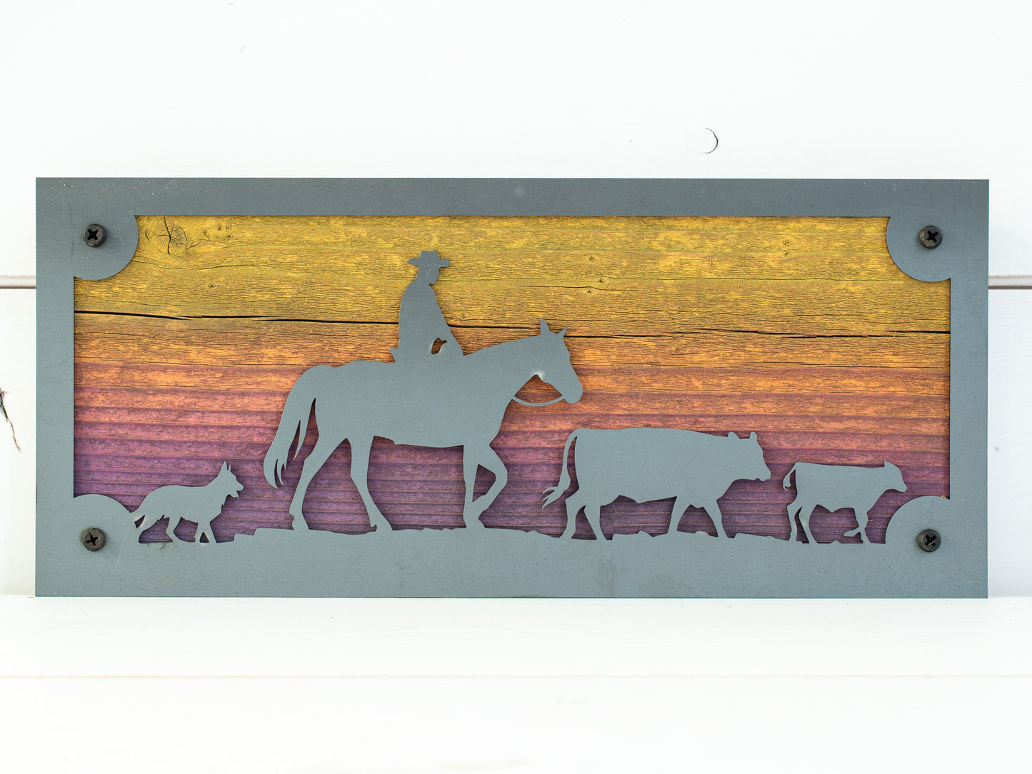 Cattleman Ranch Home Decor, Metal and Wood Wall Decor