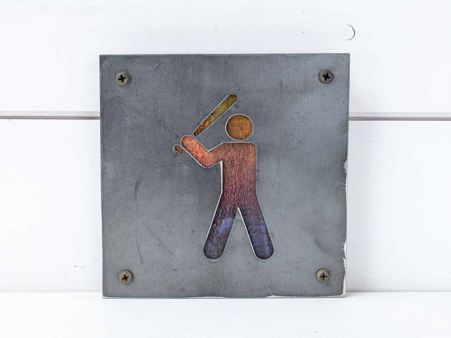 Rustic Industrial Baseball & Softball Wall Art