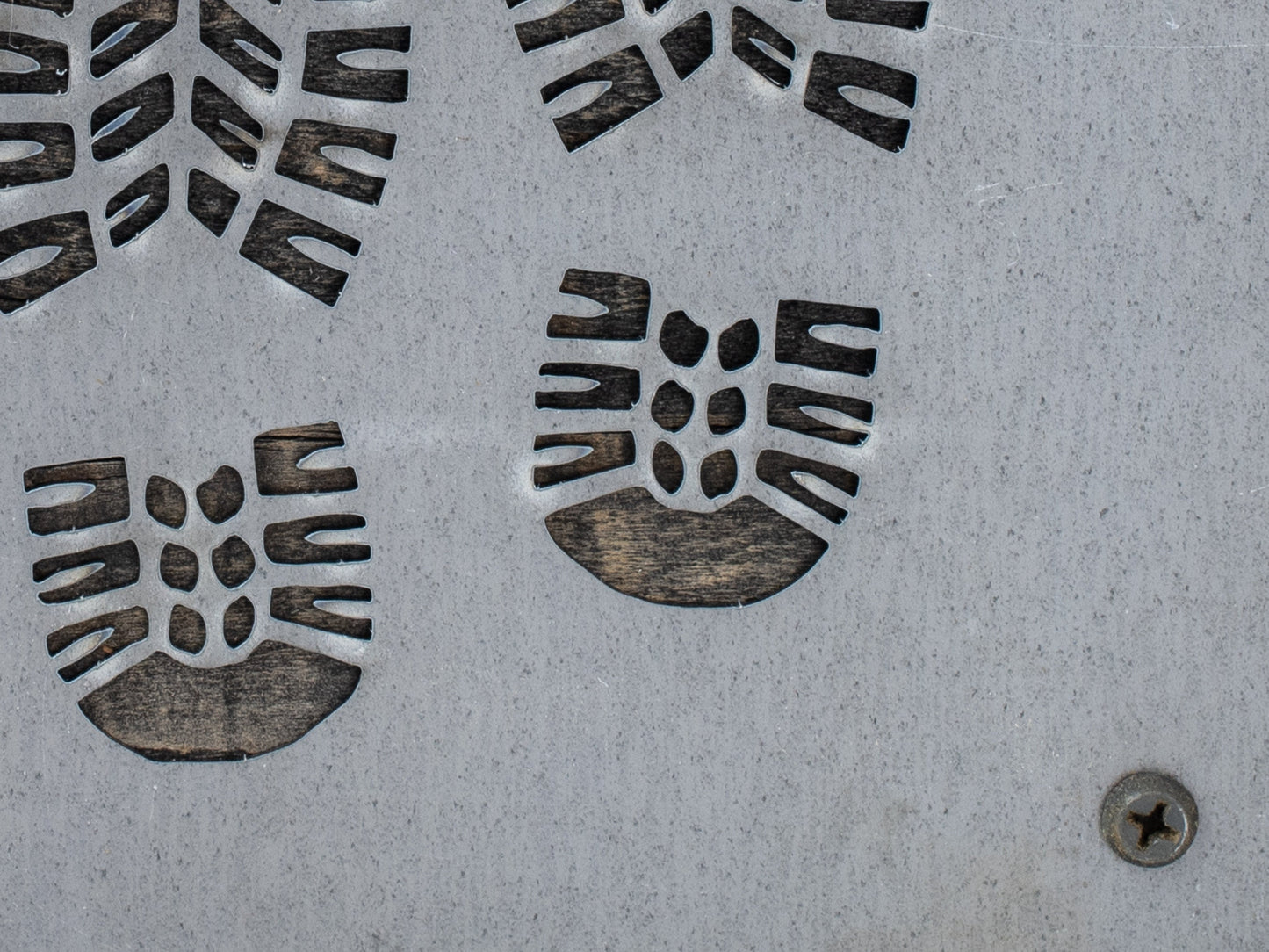 Hiking Boots Metal Sign, Metal Wall Decor, Recreation Symbols