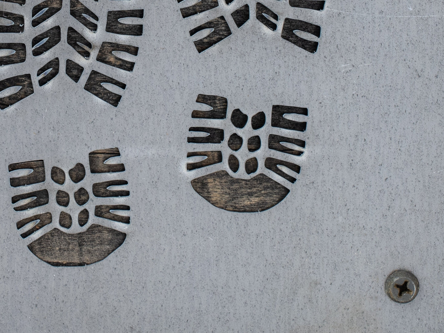 Hiking Boots Metal Sign, Metal Wall Decor, Recreation Symbols