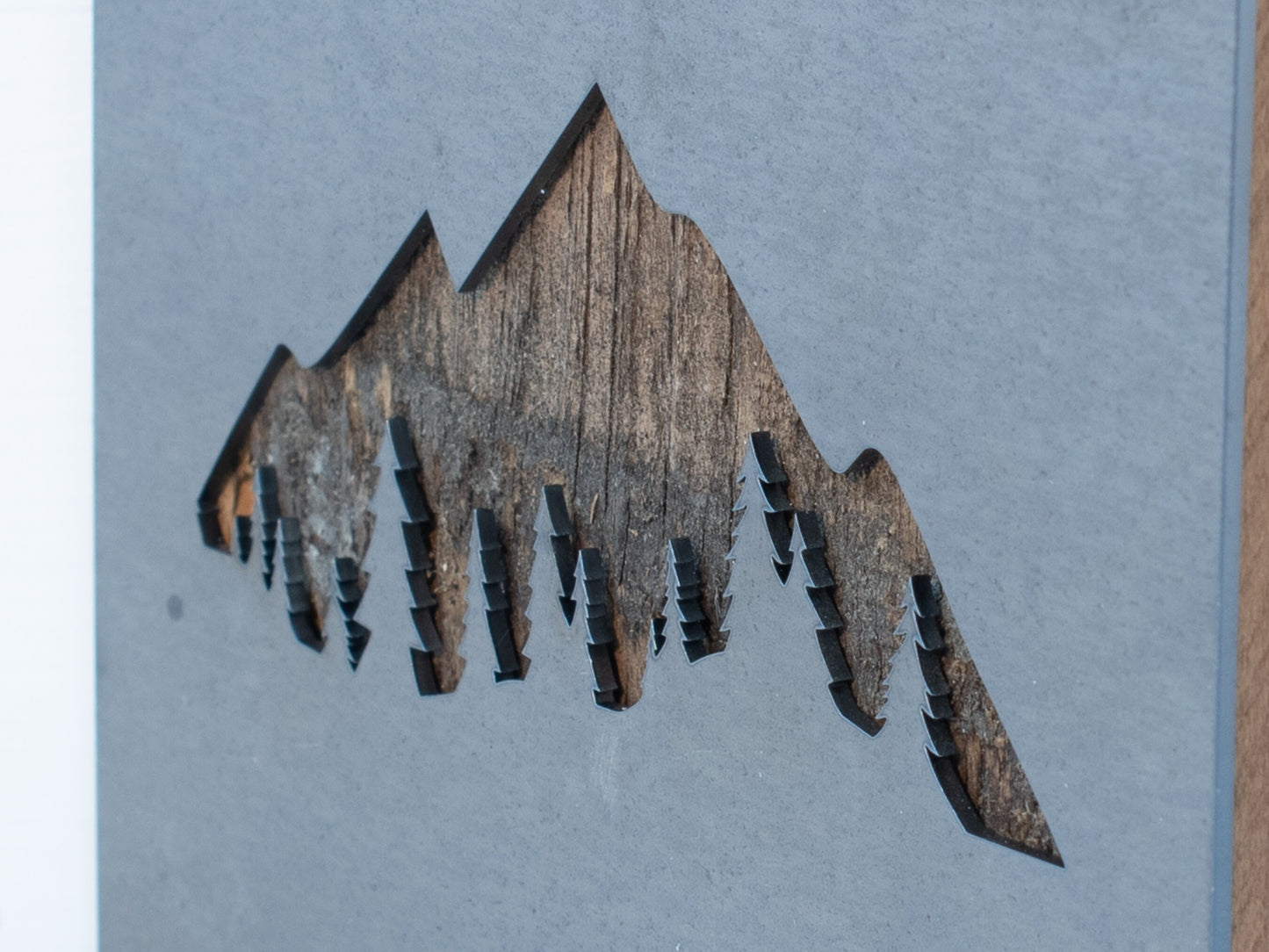 Mountains and Tree Wall Decor, Mountain Metal Art