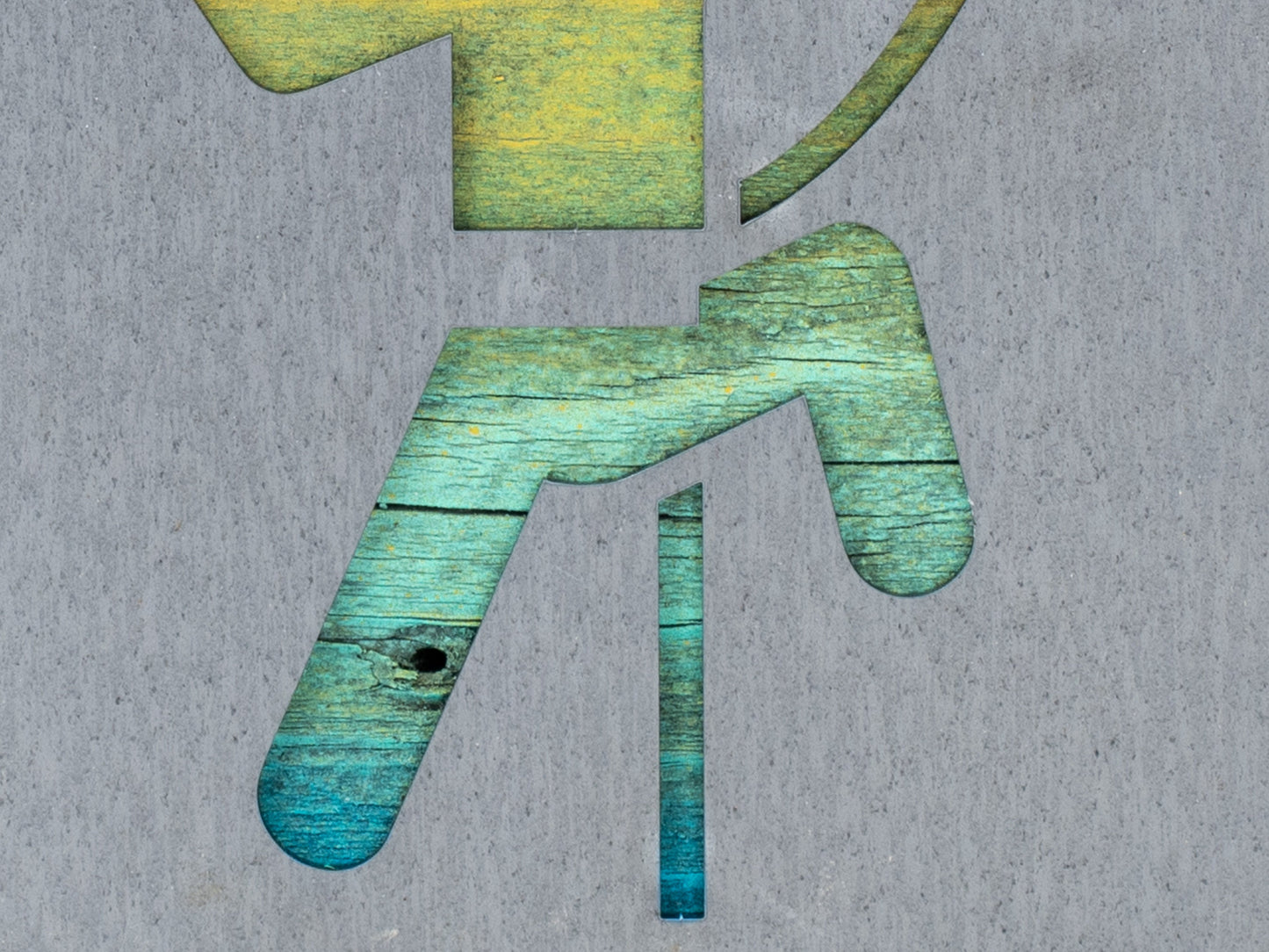 Rope Rock Climber Metal Art Sign; Rock Climbing