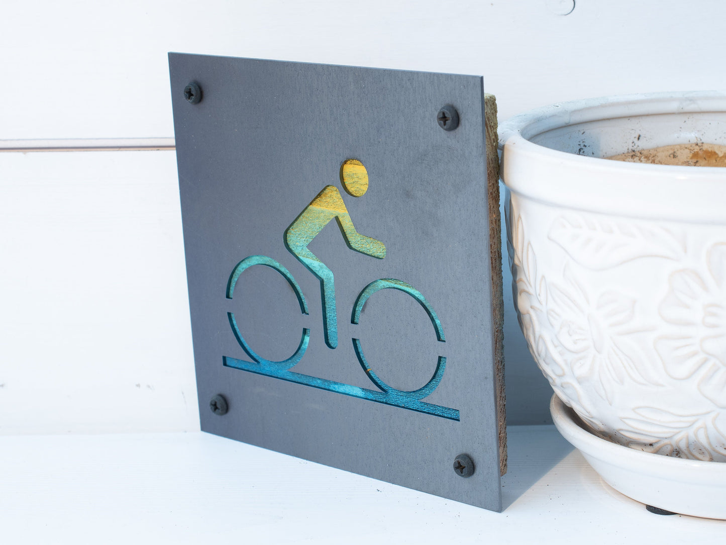 Road Biking Metal Art, Bike Decor