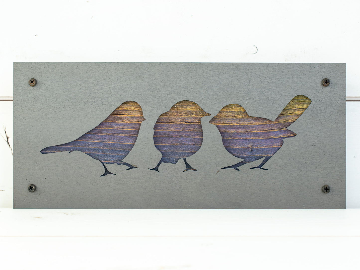 Three Little Birds Art, Metal Birds, Bird Decor
