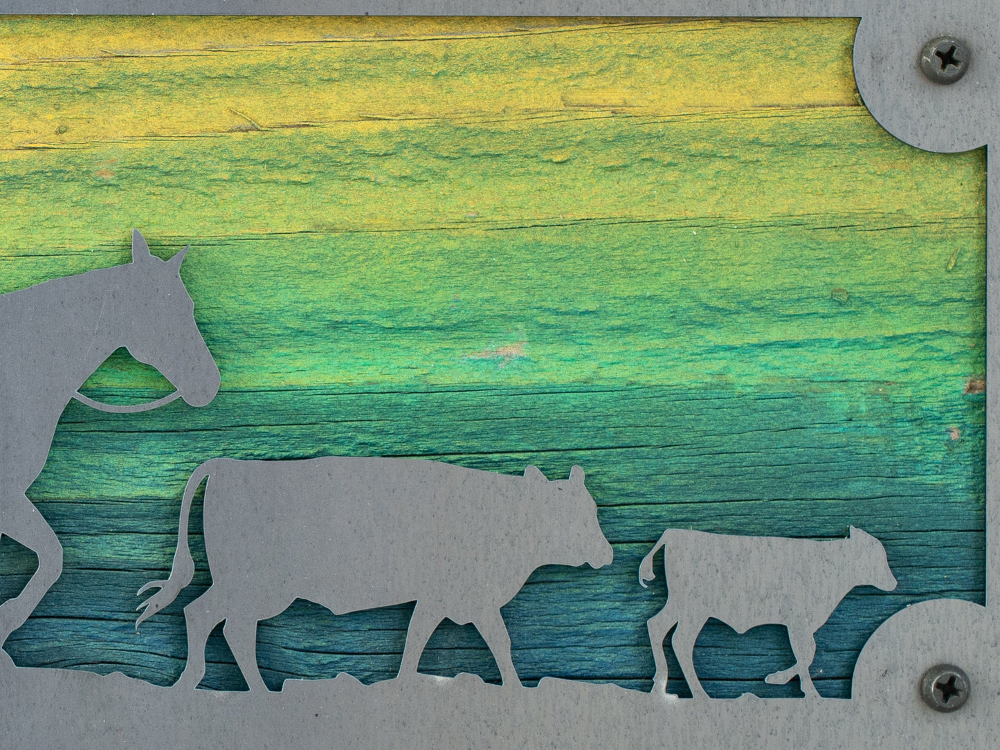 Cattleman Ranch Home Decor, Metal and Wood Wall Decor