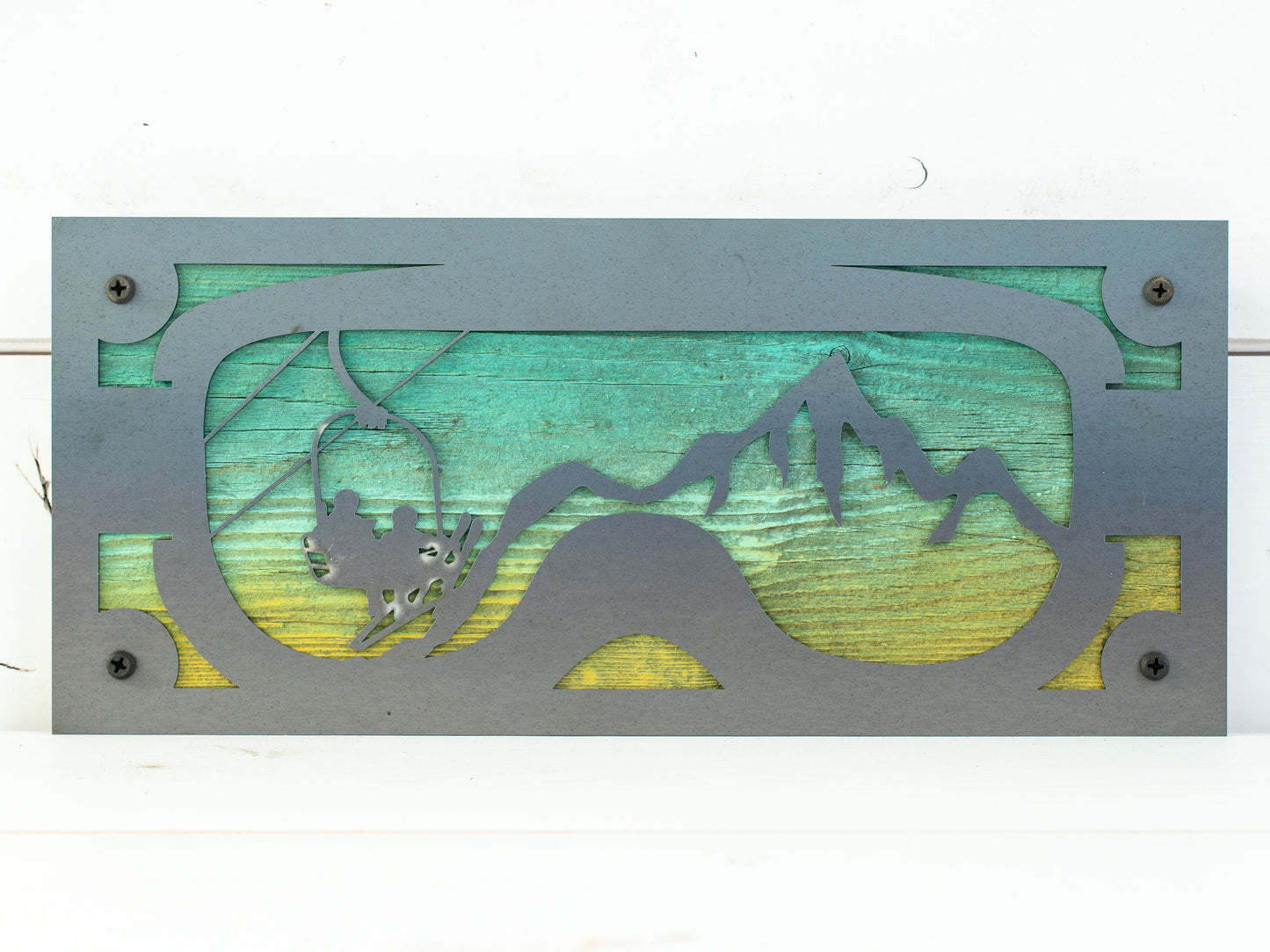 Chairlift Ski Goggles Home Decor, Mountain Cabin Art