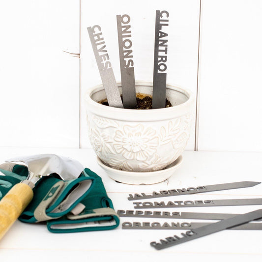 Eco Friendly Garden Herb and Vegetable Markers.  Father’s Day gift. Metal garden markers