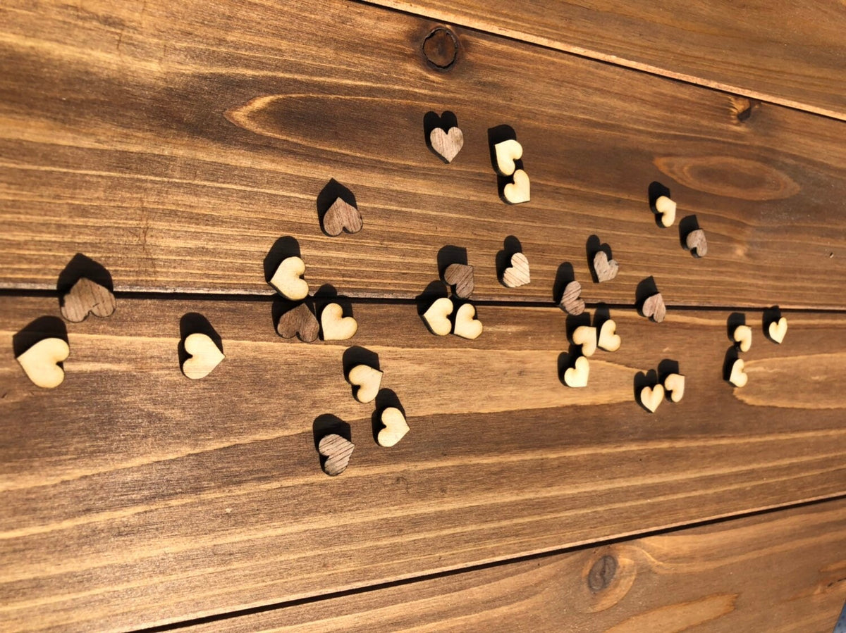 Small Wooden Heart Scatter - Wood Heart Confetti -