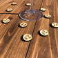 Wooden Wedding Confetti: Mr & Mrs Table Scatter