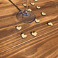 Natural Wood Heart Confetti: Rustic Wedding Table Decor