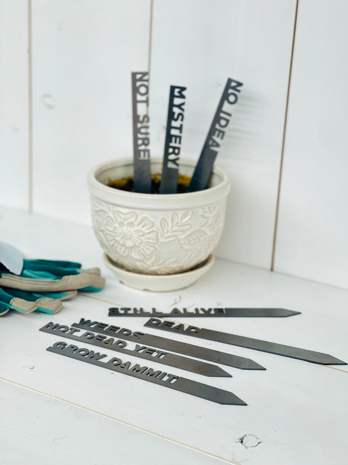Custom Metal Garden Stakes: Personalized Plant Markers, Garden Decor