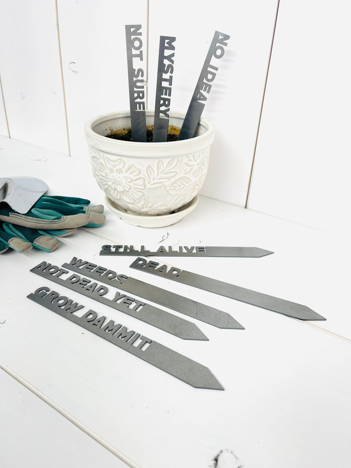 Personalized Metal Garden Stake: Rustic Plant Markers, Eco-Friendly Outdoor Decor