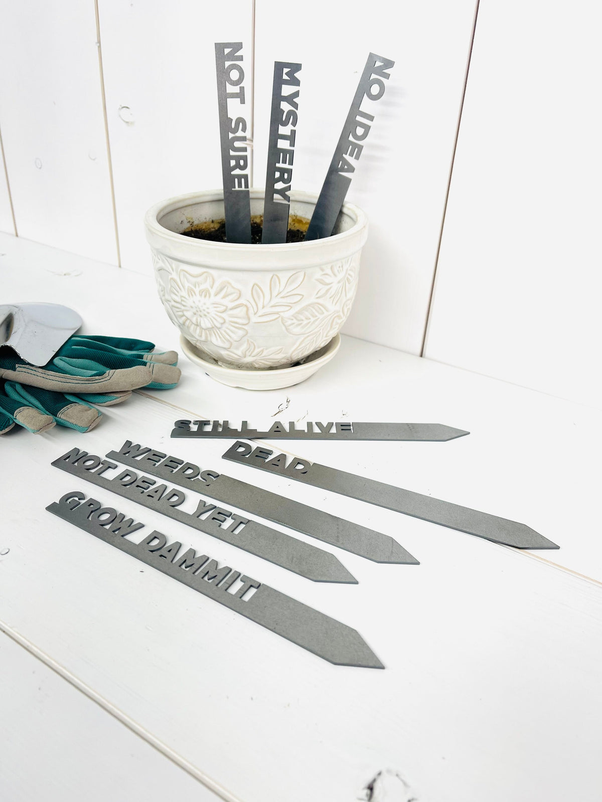Custom Metal Garden Stakes: Personalized Plant Markers, Garden Decor
