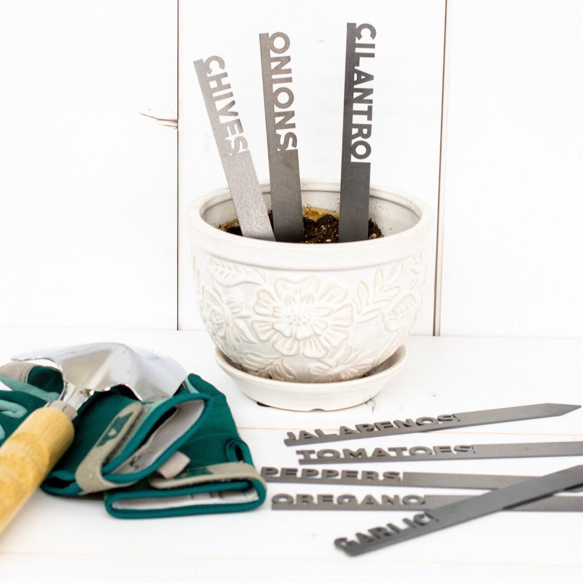 Personalized Metal Garden Stake: Rustic Plant Markers, Eco-Friendly Outdoor Decor