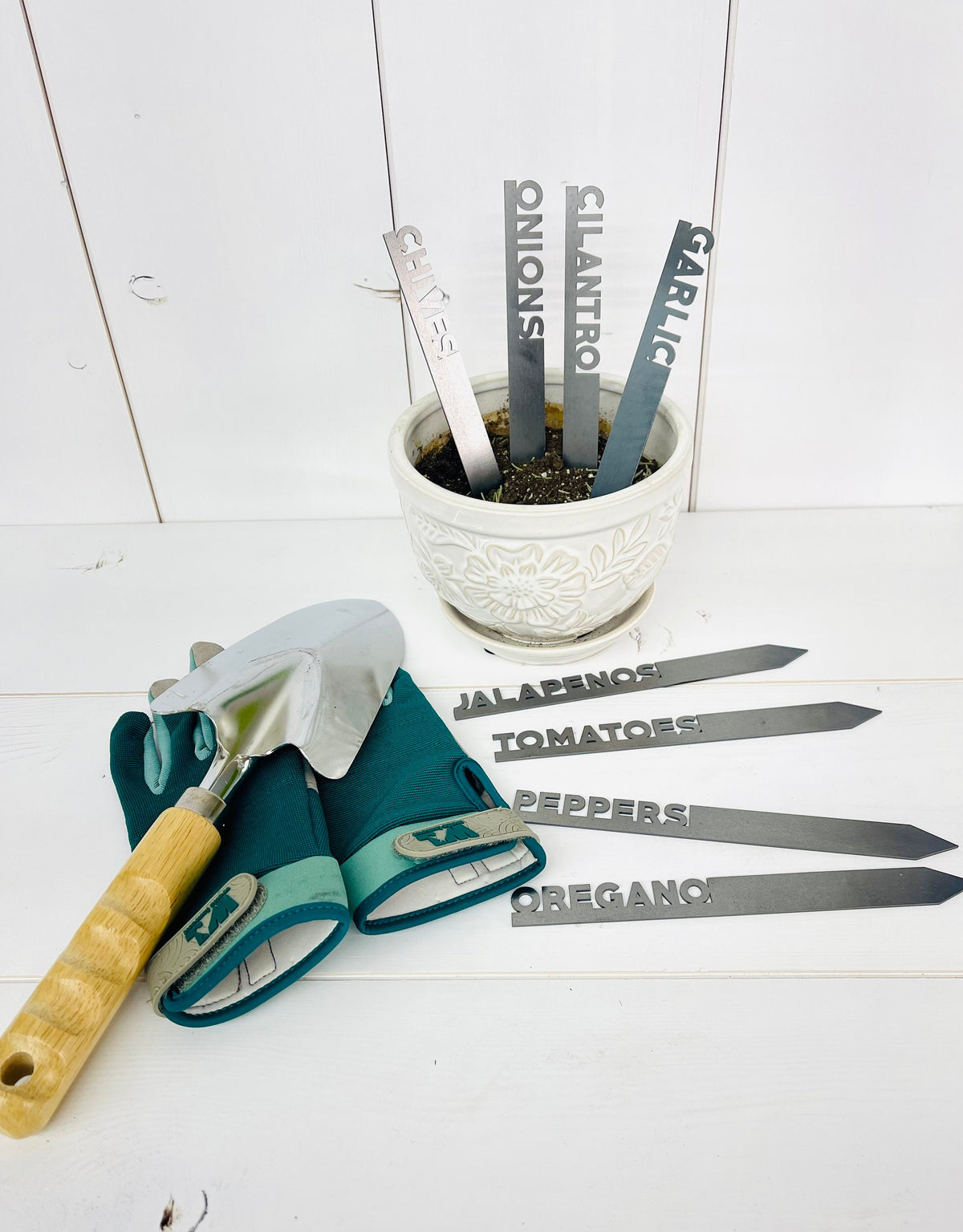 Personalized Metal Garden Stake: Rustic Plant Markers, Eco-Friendly Outdoor Decor