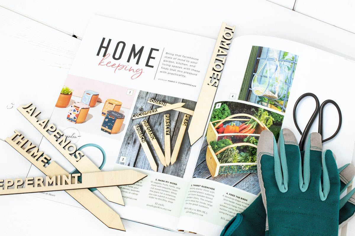 Eco Friendly Plant Markers: Wood Garden Herb Labels