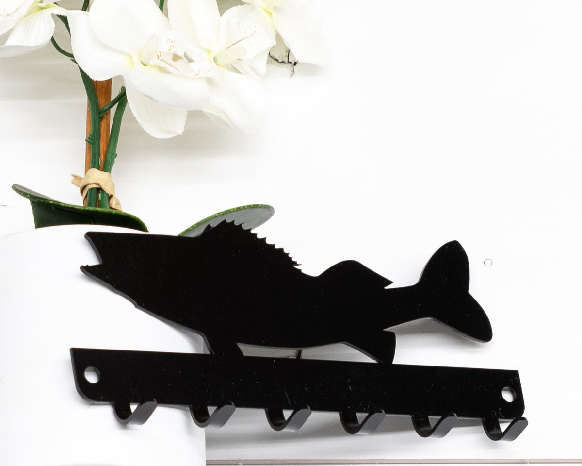 Walleye Fishing Key Rack: Rustic Fish Decor, Small Gift