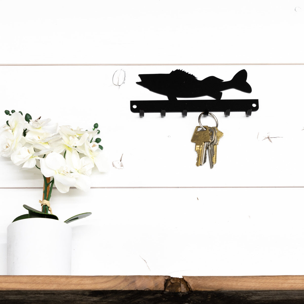 Walleye Fishing Key Rack: Rustic Fish Decor, Small Gift