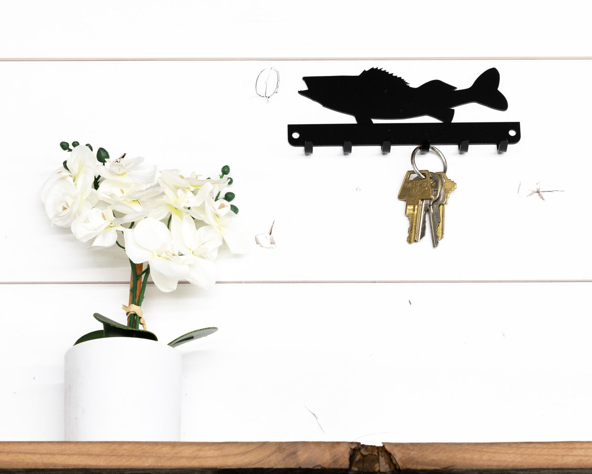 Walleye Fishing Key Rack: Rustic Fish Decor, Small Gift
