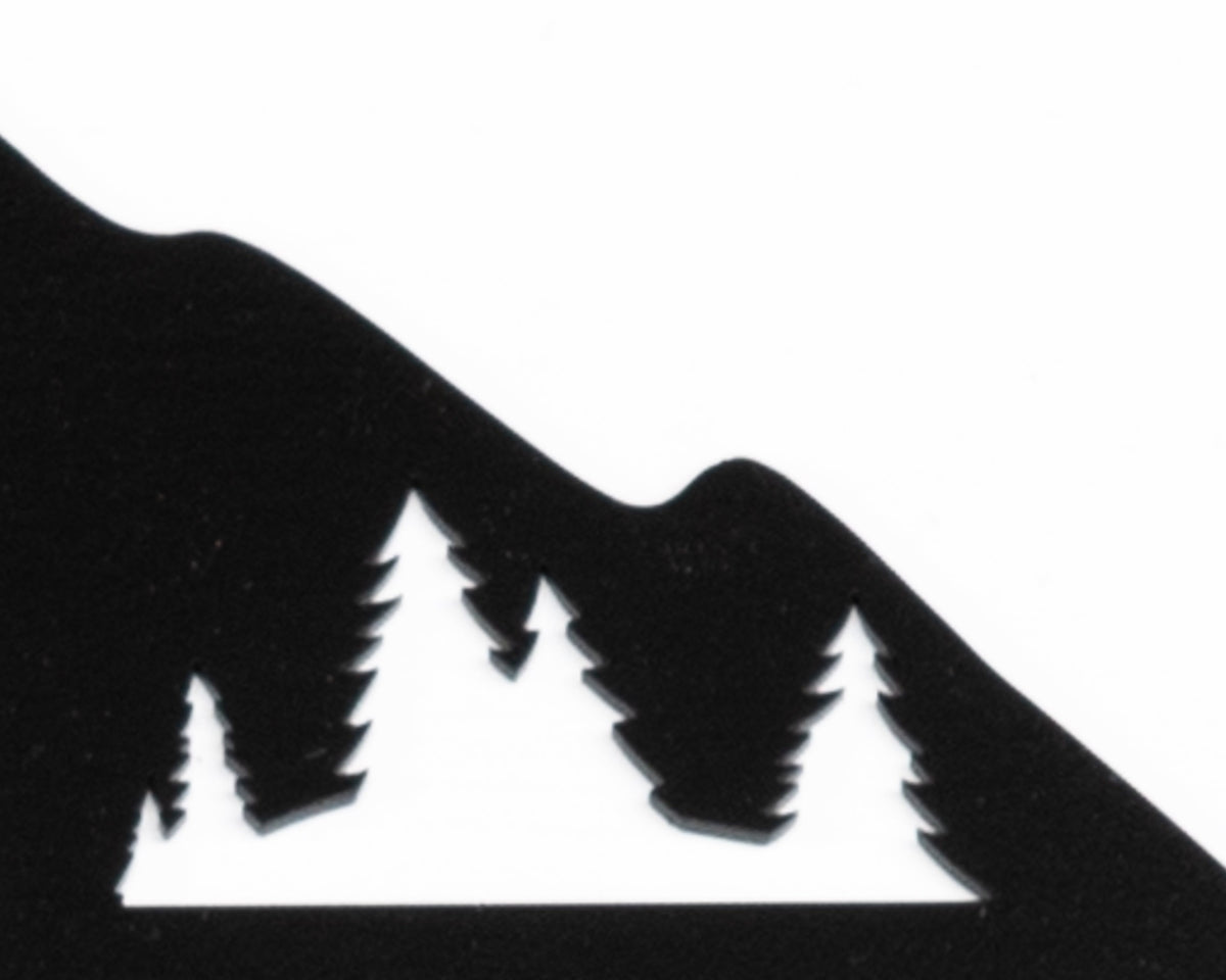 Mountain Metal Key Rack: Rustic Wall Decor