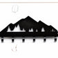 Mountain Metal Key Rack: Rustic Wall Decor