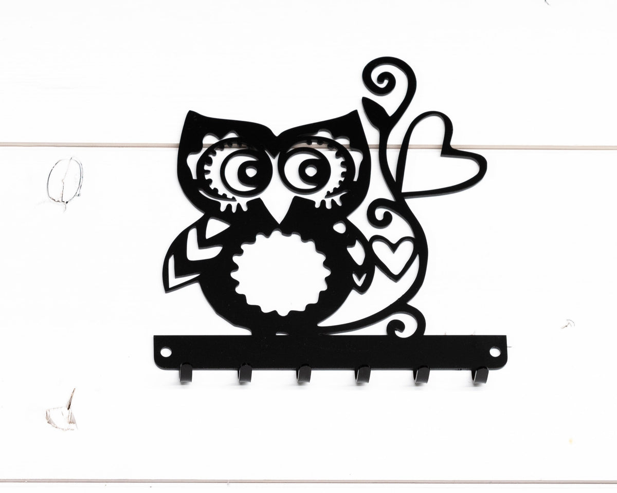 Cute Owl Key Rack, Hanging Wall Decor with Hooks