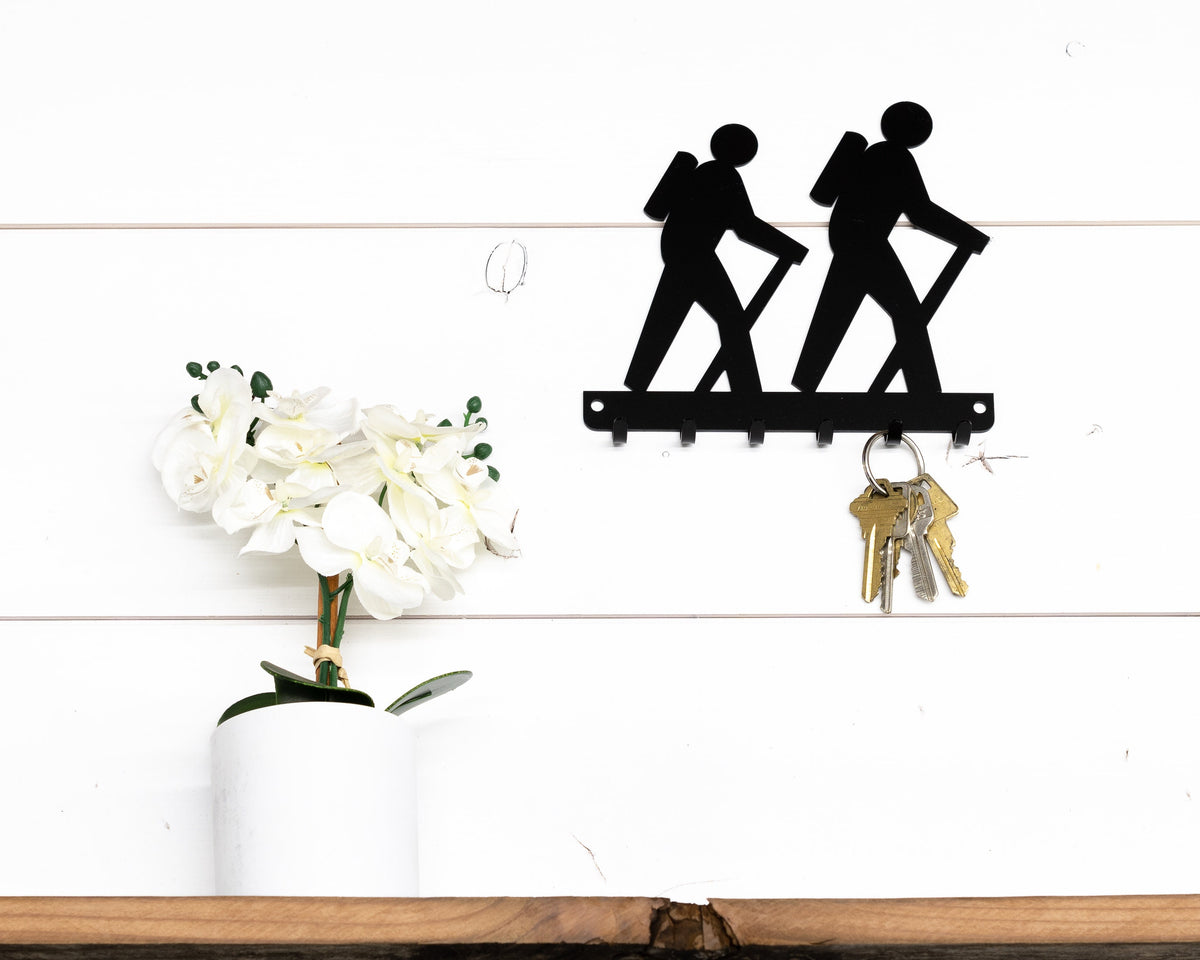 Hiker Key Rack, Hiking Trail Decor, Hiker Gifts, Outdoors