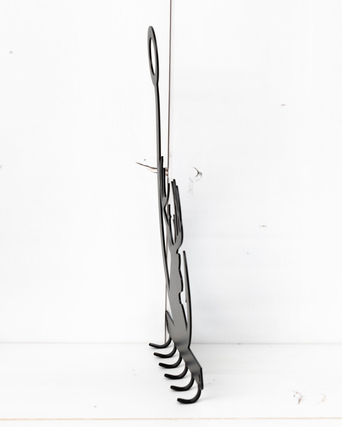 Rustic Buck & Fish Hook Key Rack - Eco-Friendly Steel Wall Organizer