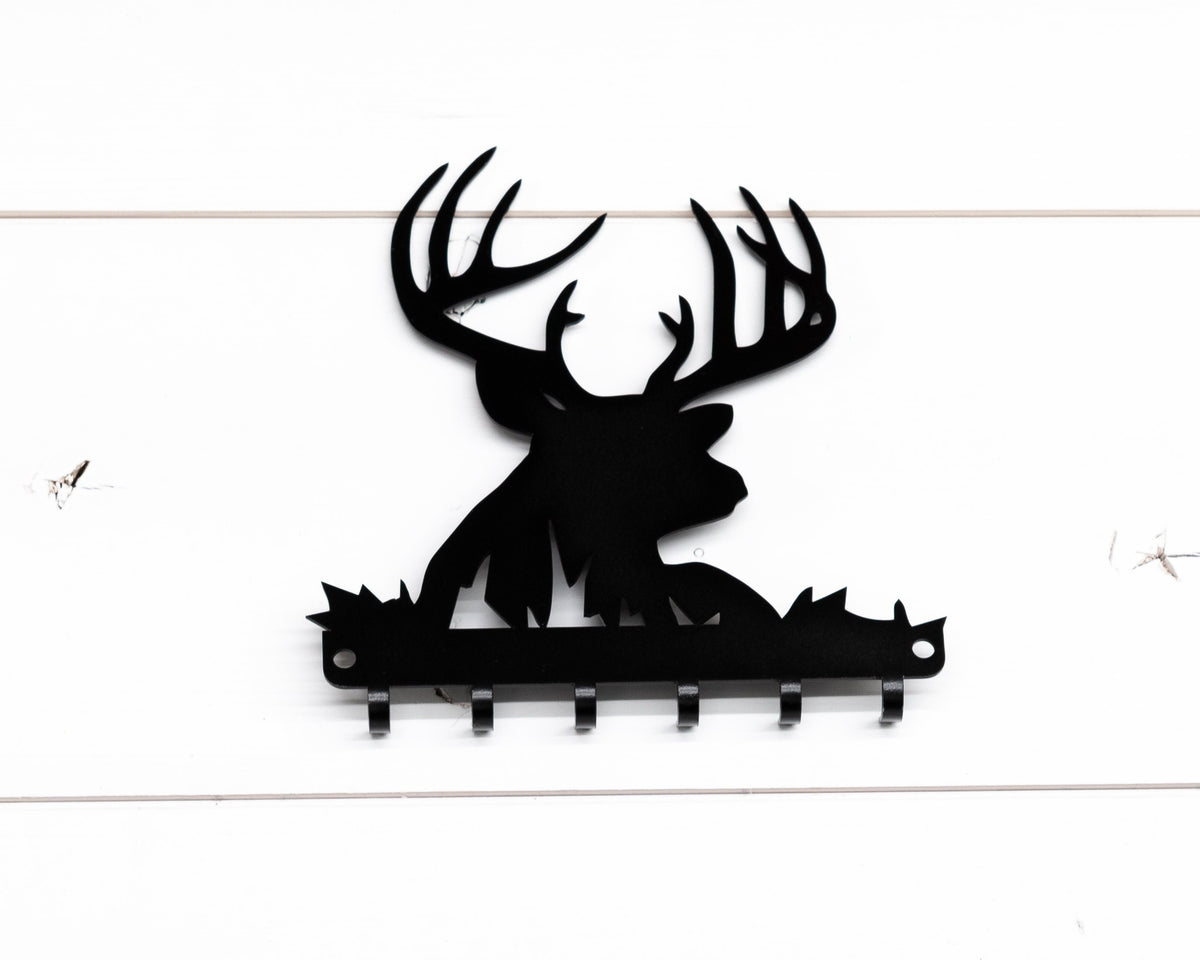 Metal Deer Key Rack: Rustic Hunting Lodge Decor
