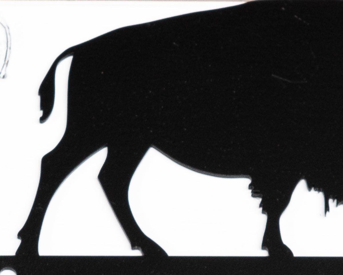 Bison Metal Key Rack: Rustic Wildlife Entryway Organizer