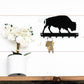 Bison Metal Key Rack: Rustic Wildlife Entryway Organizer