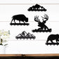 Bison Metal Key Rack: Rustic Wildlife Entryway Organizer