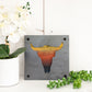Steer Skull Metal Wall Art on Reclaimed Wood, Western Boho Decor, Cow Skull Sign