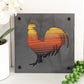 Rooster Metal Wall Art on Reclaimed Wood, Farmhouse Kitchen Decor, Chicken Sign