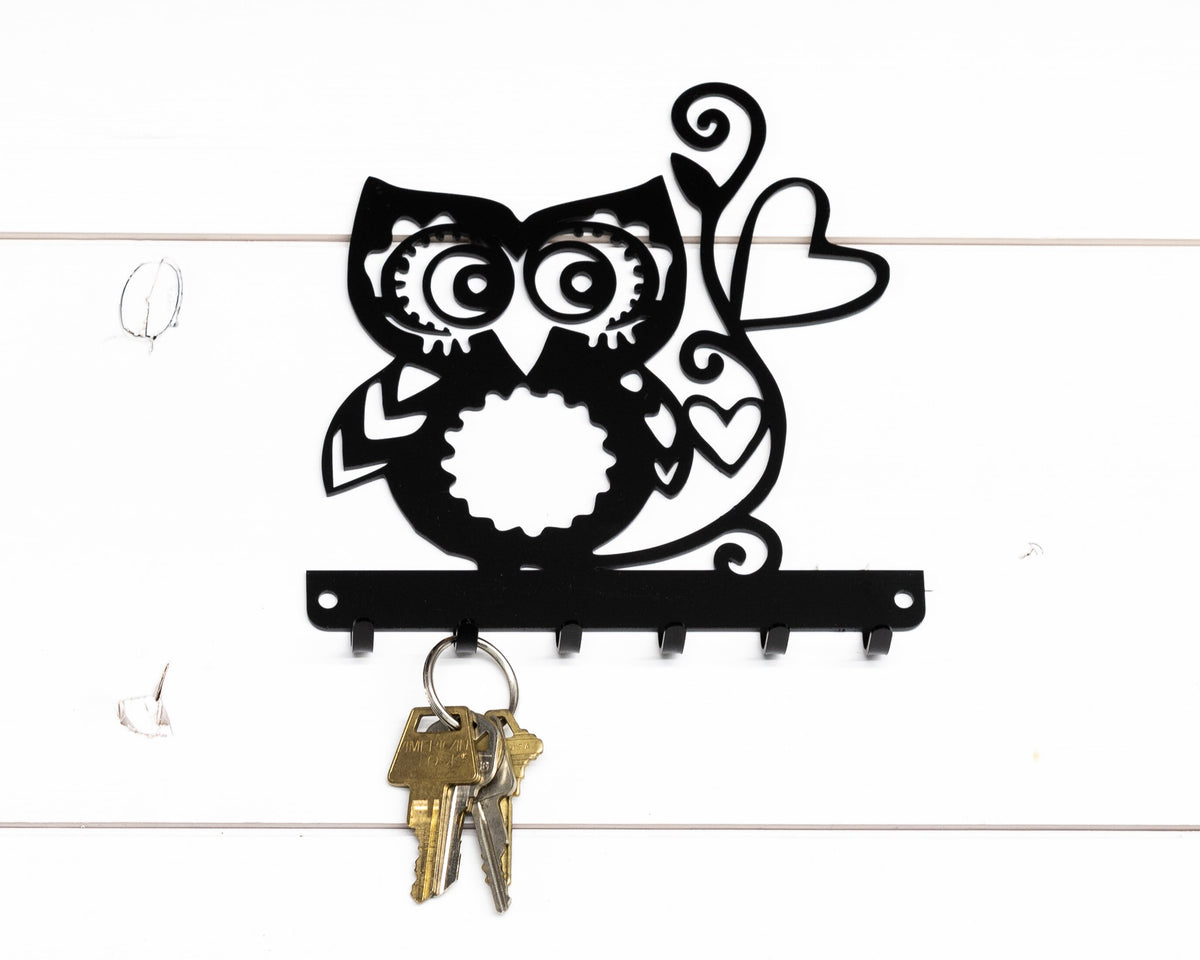 Cute Owl Key Rack, Hanging Wall Decor with Hooks