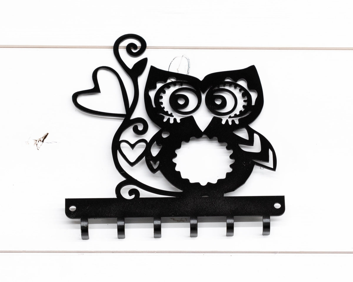 Cute Owl Key Rack, Hanging Wall Decor with Hooks